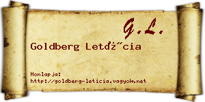Goldberg Letícia névjegykártya